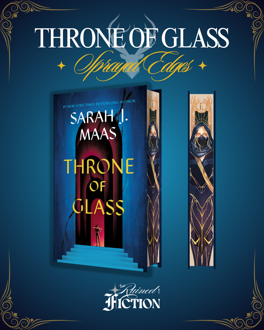 Throne of glass special edition sprayed edges featuring Celaena Sardothien