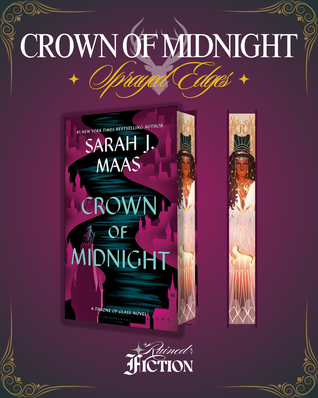 Throne of glass - Crown of Midnight - special edition sprayed edges featuring Nehemia