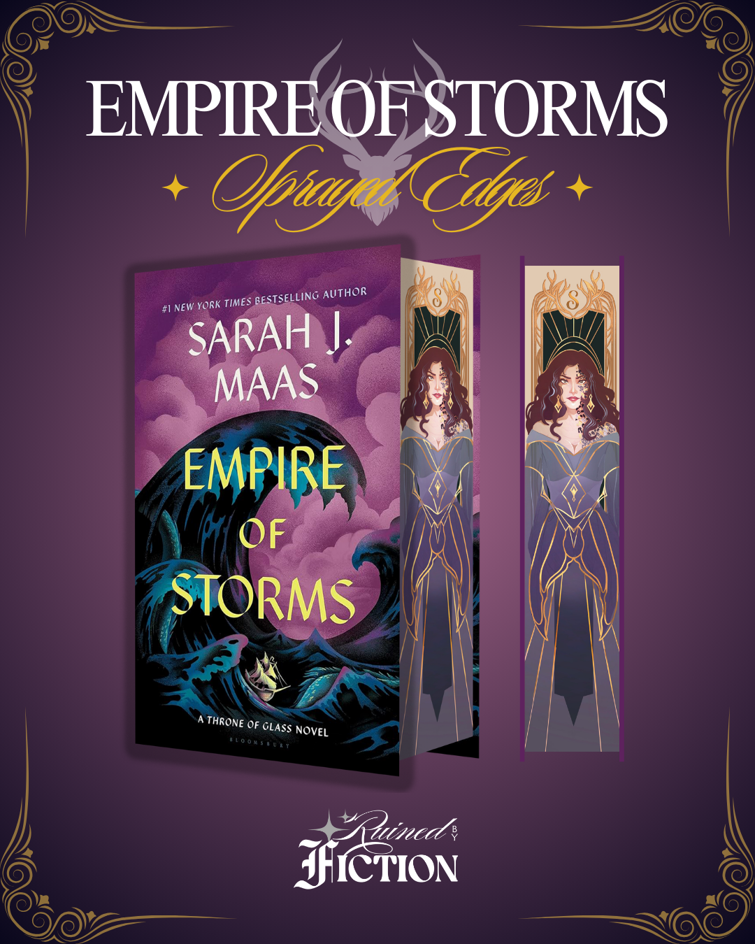 Throne of glass (Empire of Storms) special edition sprayed edges featuring Lysandra