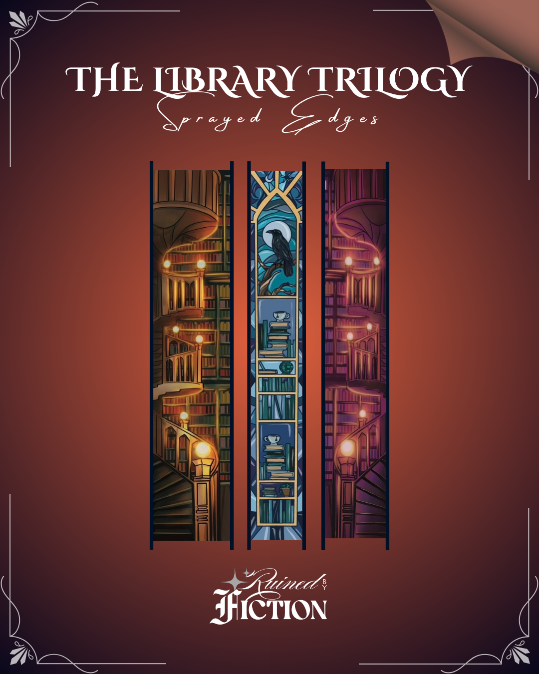 The Library Trilogy (The Book That Wouldn't Burn) - Sprayed Edges