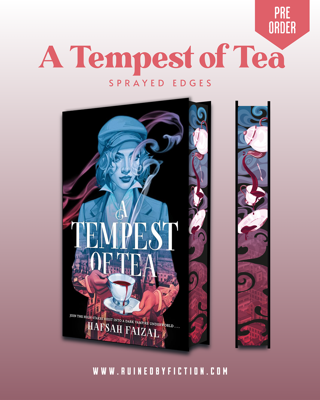 A tempest of tea Sprayed Edges