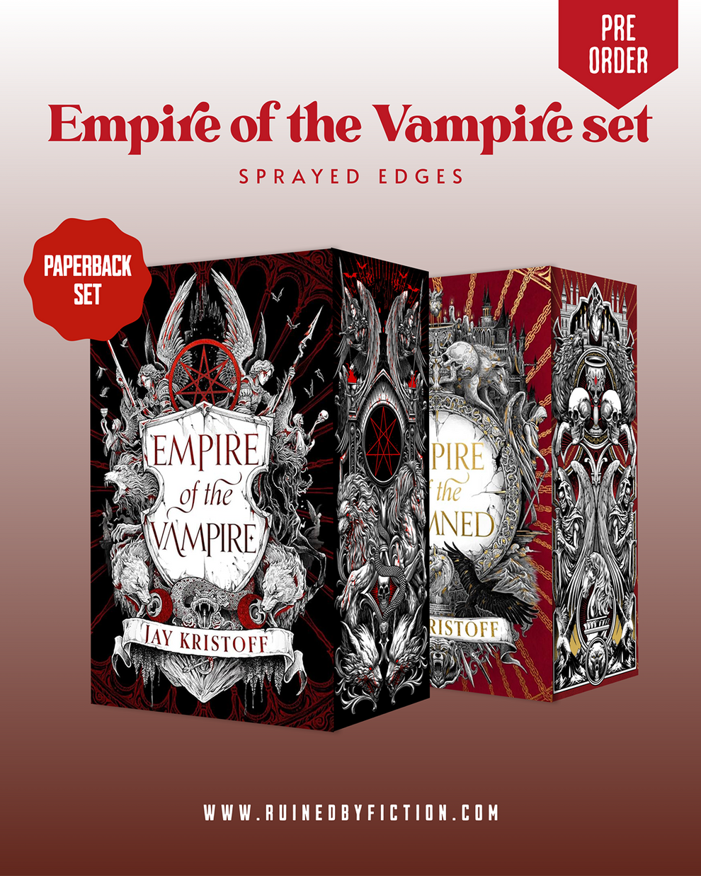 Empire of the Vampire set Sprayed Edges Ruined By Fiction