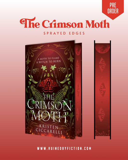 The crimson moth sprayed edges